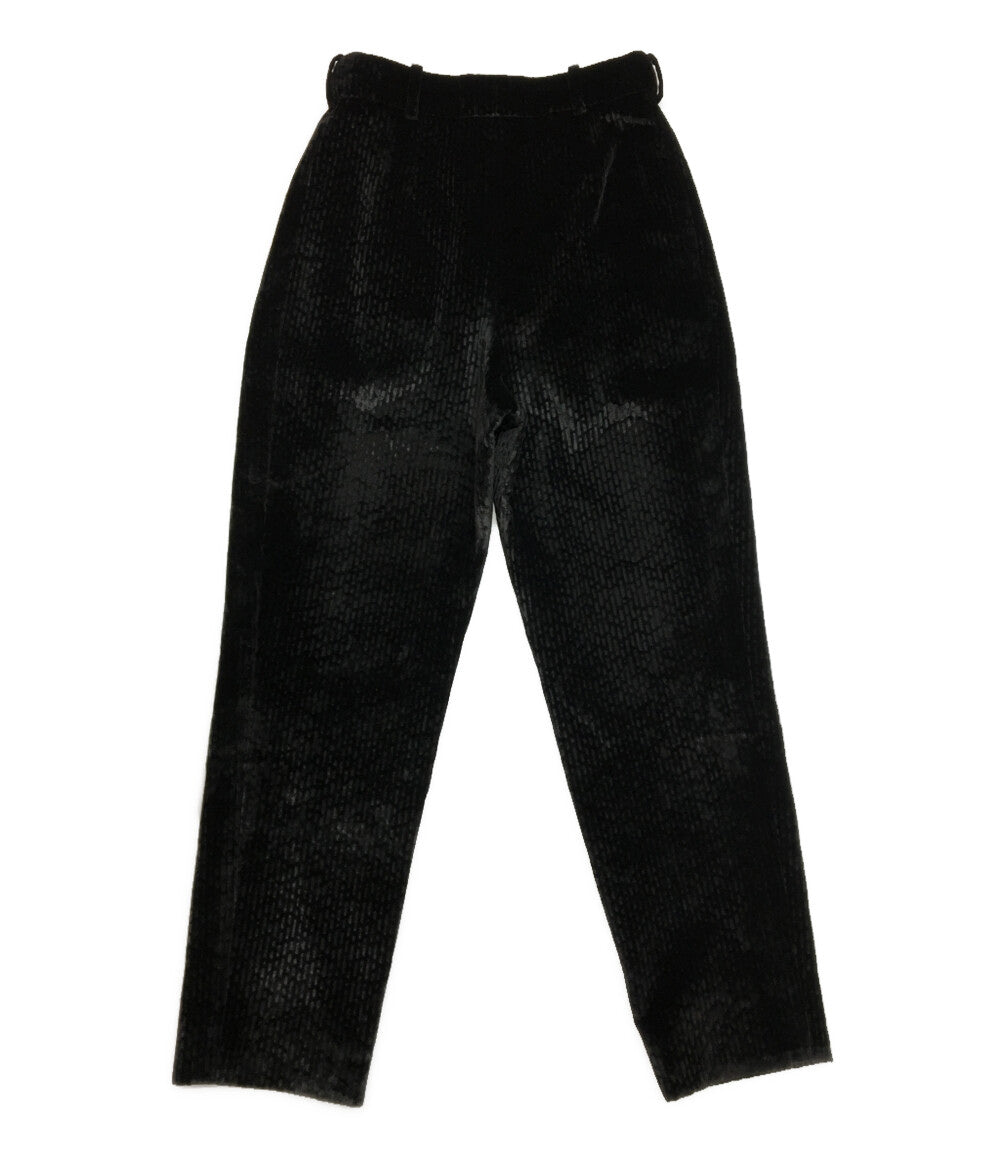 美品 CHANEL パンツ P73335 V64833 ベロア ロング ストレート レディース SIZE 36 シャネル