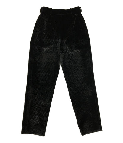 美品 CHANEL パンツ P73335 V64833 ベロア ロング ストレート レディース SIZE 36 シャネル