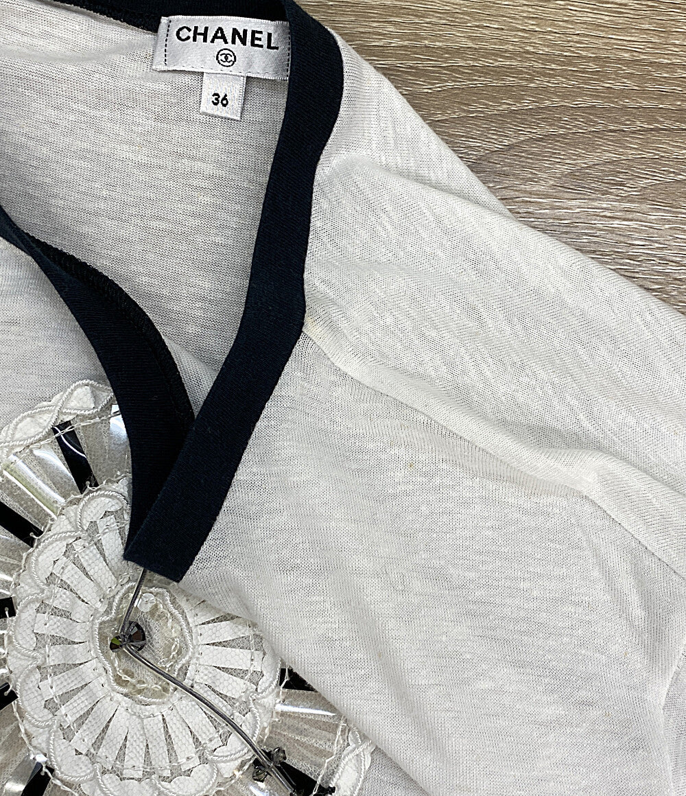 sou 　CHANEL 半袖　CC柄　コットン sou CHANEL 半袖 CC柄 コットン CHANEL-Cotton-CC-Logo-Stripe-