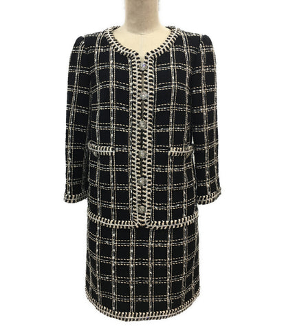 CHANEL 長袖ワンピース P73931V65545 ツイード レディース SIZE 34 シャネル