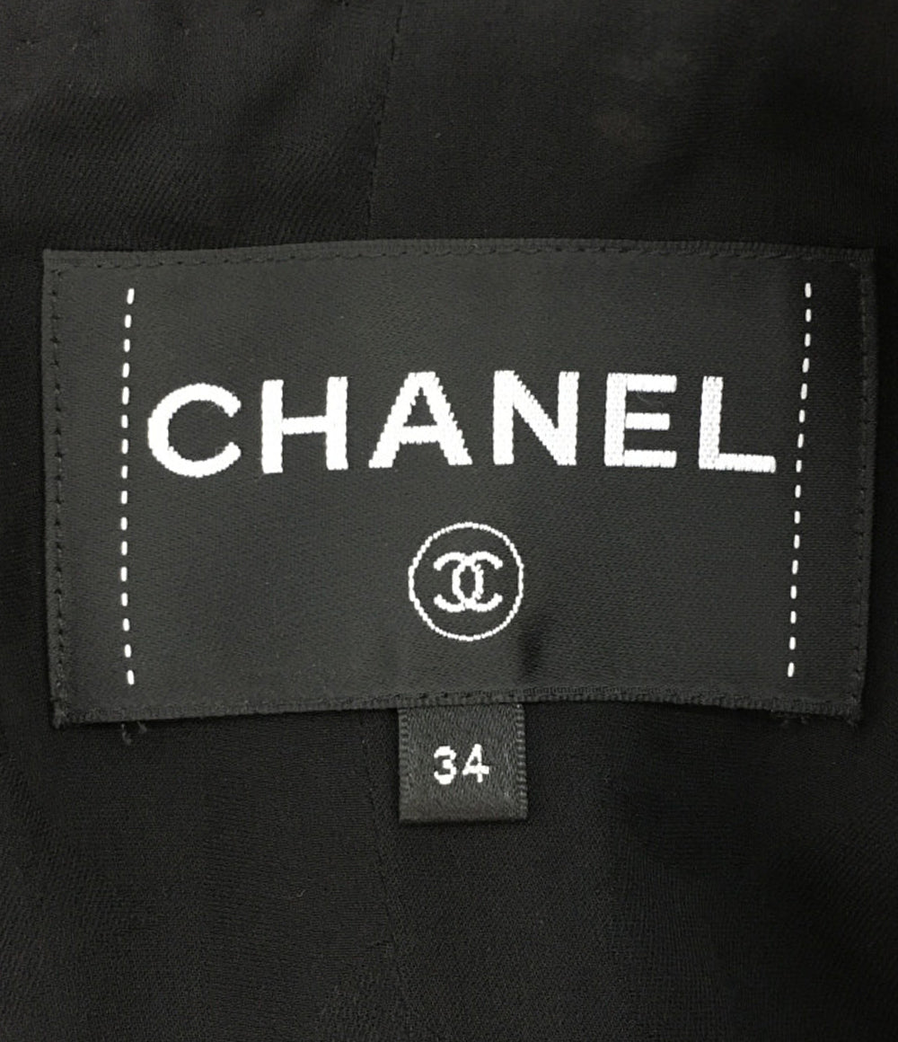 CHANEL 長袖ワンピース P73931V65545 ツイード レディース SIZE 34 シャネル