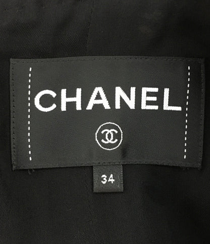 CHANEL 長袖ワンピース P73931V65545 ツイード レディース SIZE 34 シャネル