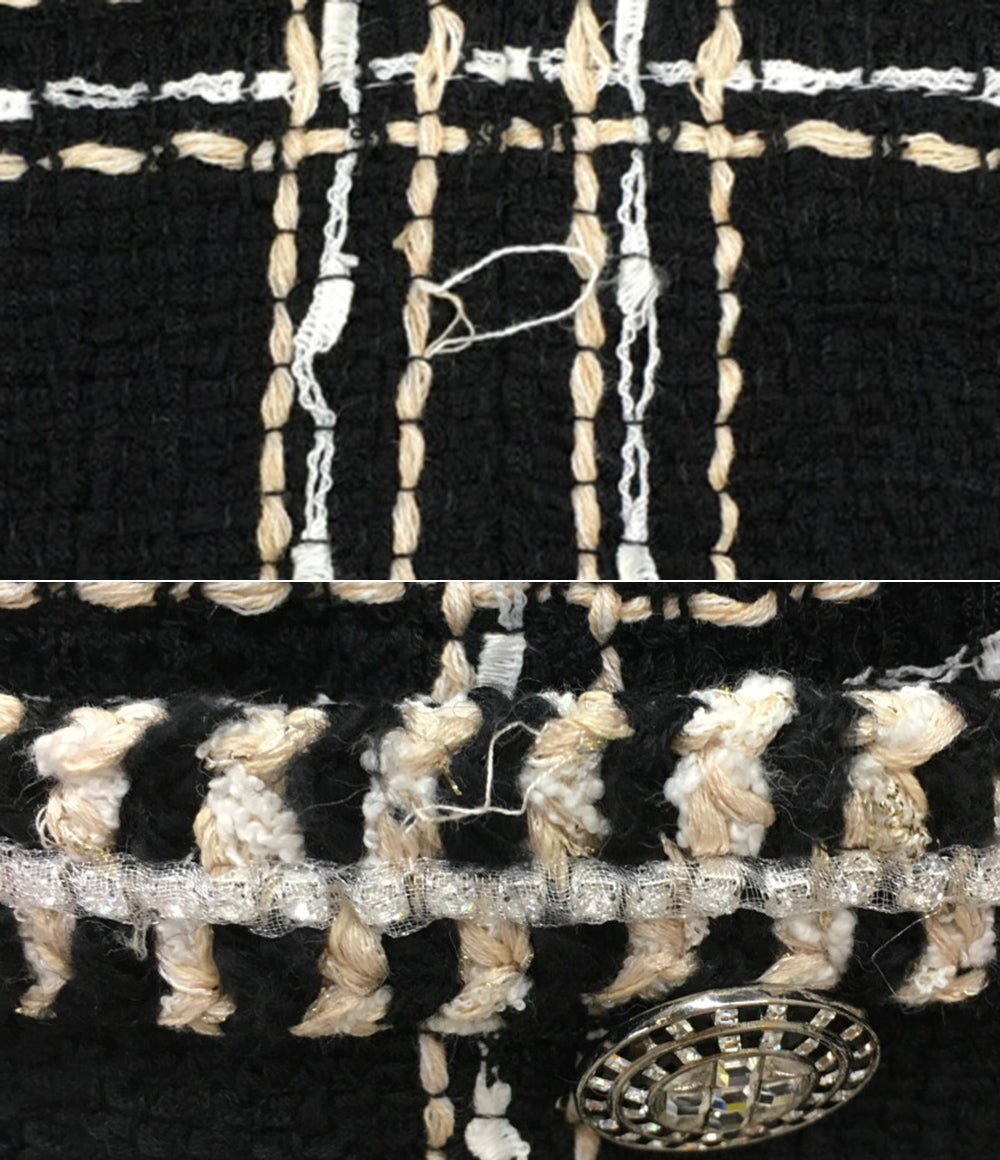 CHANEL 長袖ワンピース P73931V65545 ツイード レディース SIZE 34