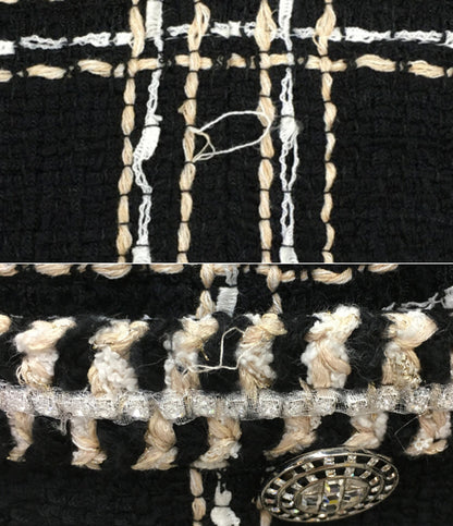 CHANEL 長袖ワンピース P73931V65545 ツイード レディース SIZE 34 シャネル