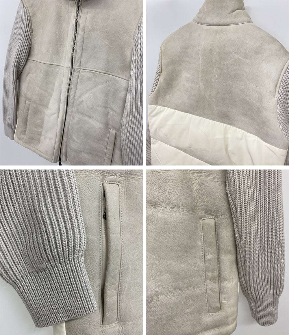 エンメティ ムートンダウンジャケット 袖切替 メンズ SIZE 46 EMMETI