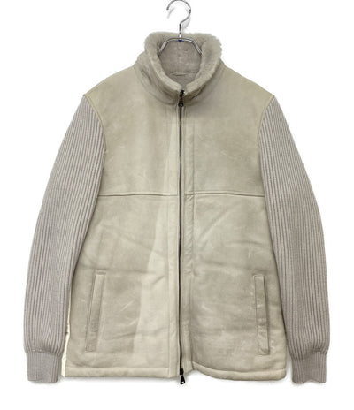 エンメティ ムートンダウンジャケット 袖切替 メンズ SIZE 46 EMMETI