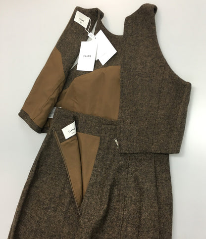 美品 CLANE セットアップ ノースリーブ スカート 17112-5252 レディース SIZE - クラネ