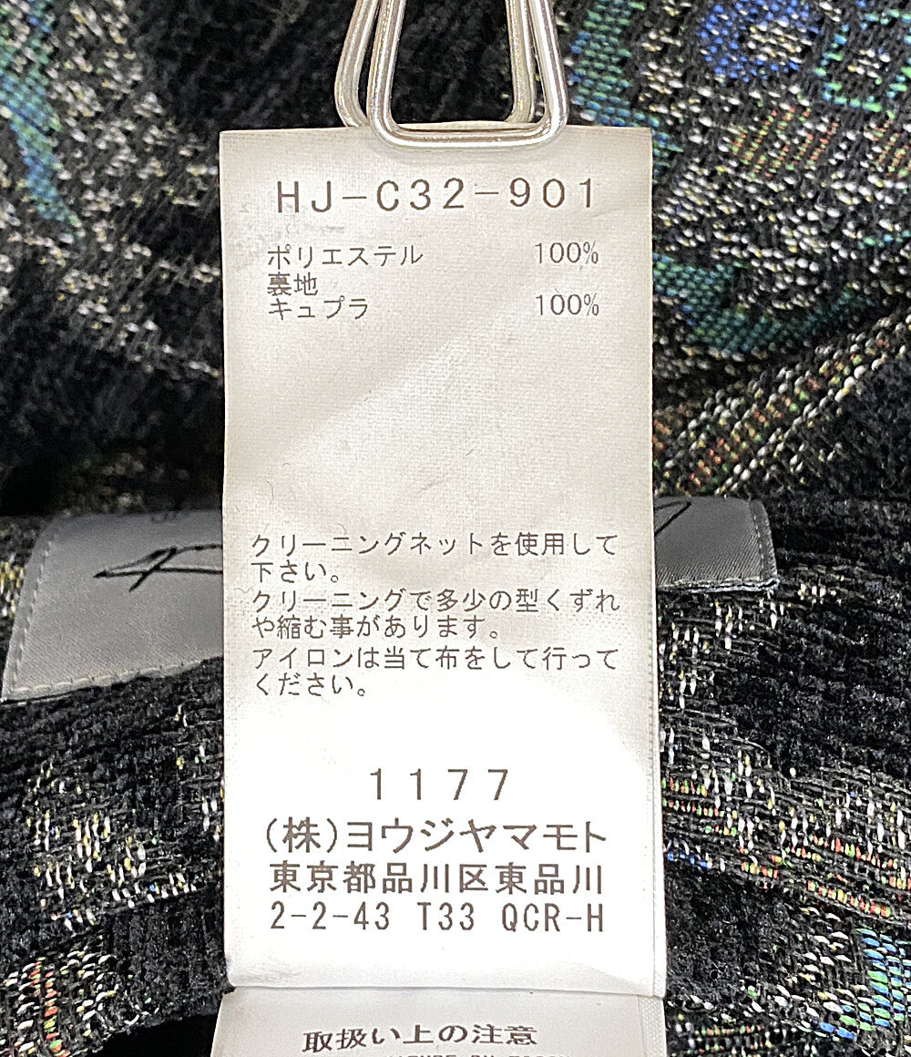 ヨウジヤマモトプールオム 美品 コート ゴブラン織 スタンドカラー HJ-C32-901 メンズ SIZE 3 YOHJI YAMAMOTO POUR HOMME