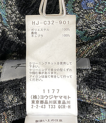 ヨウジヤマモトプールオム 美品 コート ゴブラン織 スタンドカラー HJ-C32-901 メンズ SIZE 3 YOHJI YAMAMOTO POUR HOMME