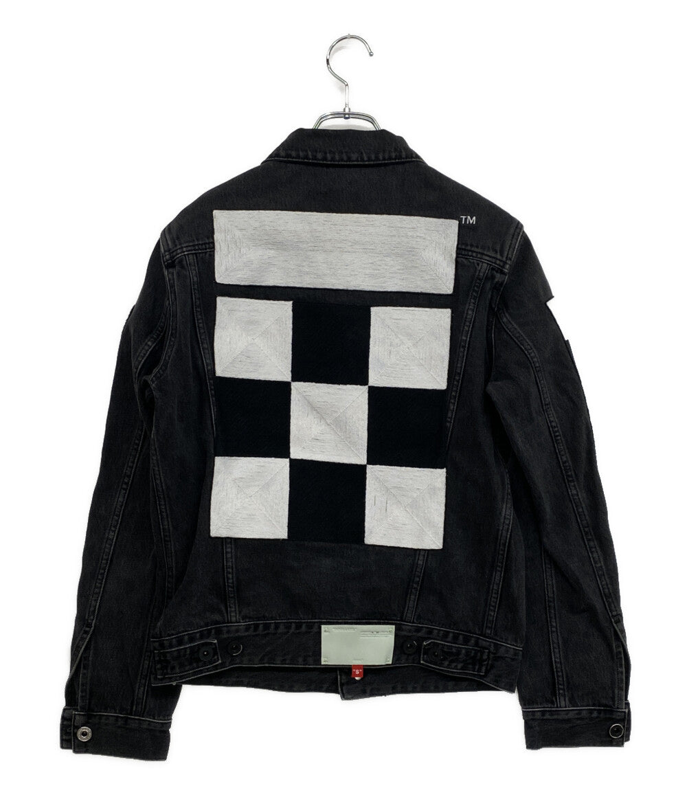 OFF WHITE デニムジャケット スクエアデザイン OMYE005S18812025 メンズ SIZE S オフホワイト