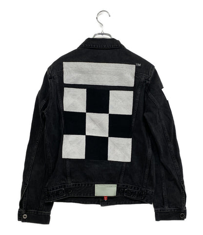 OFF WHITE デニムジャケット スクエアデザイン OMYE005S18812025 メンズ SIZE S オフホワイト