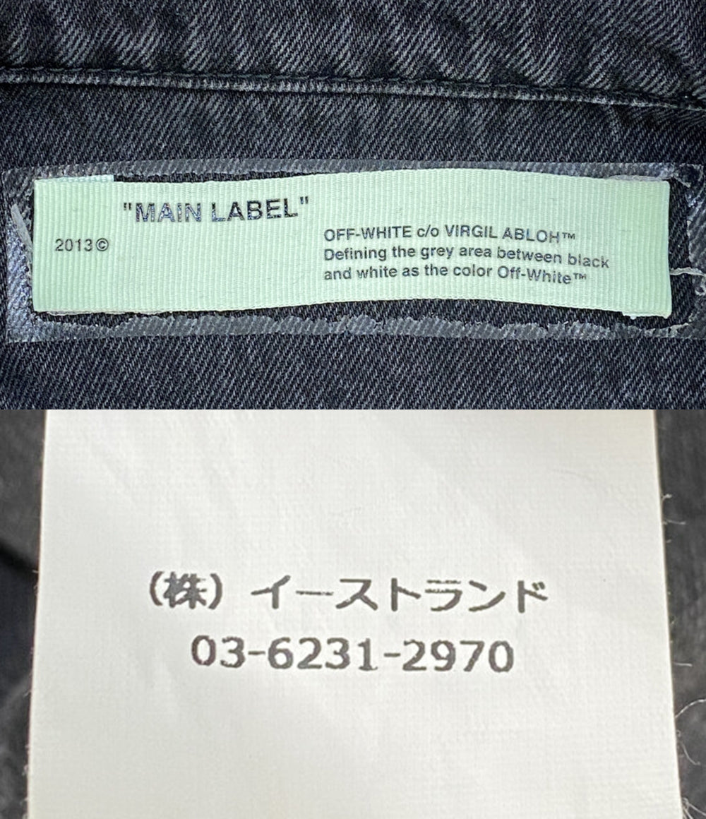OFF WHITE デニムジャケット スクエアデザイン OMYE005S18812025 メンズ SIZE S オフホワイト
