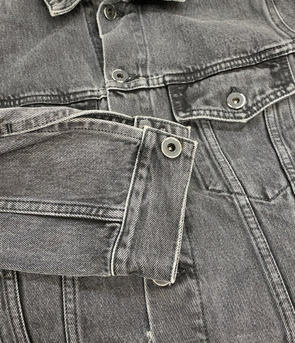 OFF WHITE デニムジャケット スクエアデザイン OMYE005S18812025 メンズ SIZE S オフホワイト