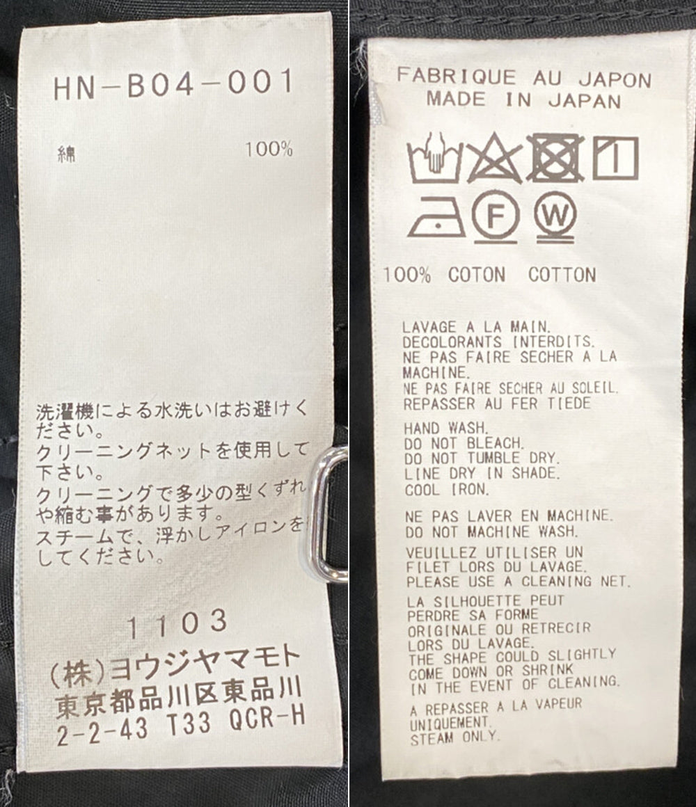 YOHJI YAMAMOTO 長袖シャツワンピース HN-B04-001 レディース SIZE 1 ヨウジヤマモトプールオム