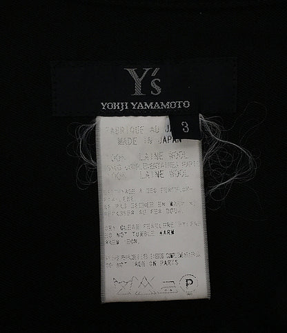 Y’ｓ 長袖シャツワンピース ウールギャバ 14SS YG-D07-100 レディース SIZE 3 ワイズ