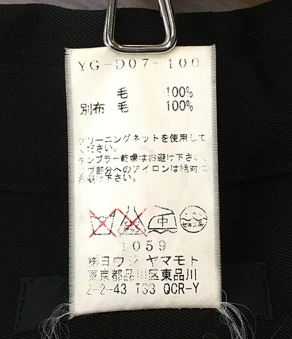 Y’ｓ 長袖シャツワンピース ウールギャバ 14SS YG-D07-100 レディース SIZE 3 ワイズ