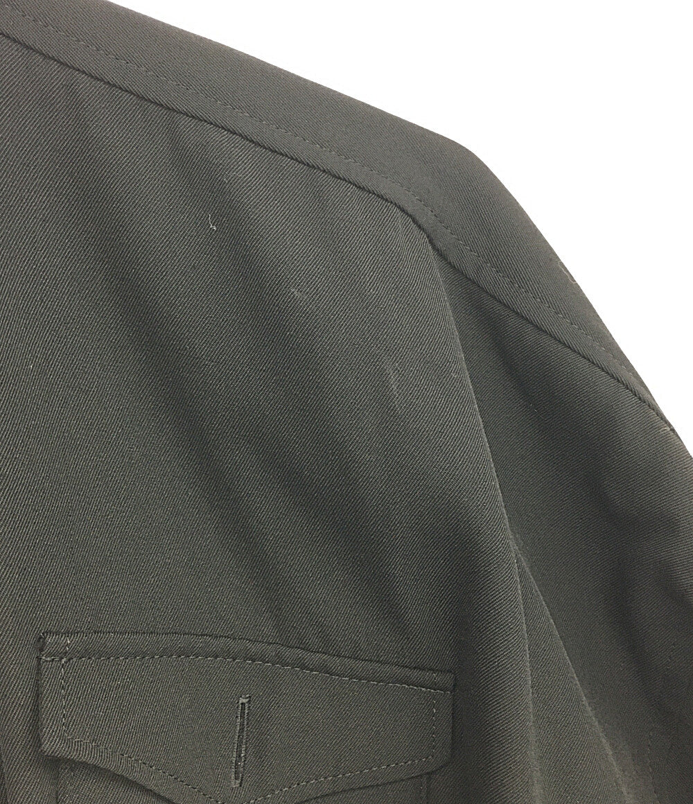 Y’ｓ 長袖シャツワンピース ウールギャバ 14SS YG-D07-100 レディース SIZE 3 ワイズ