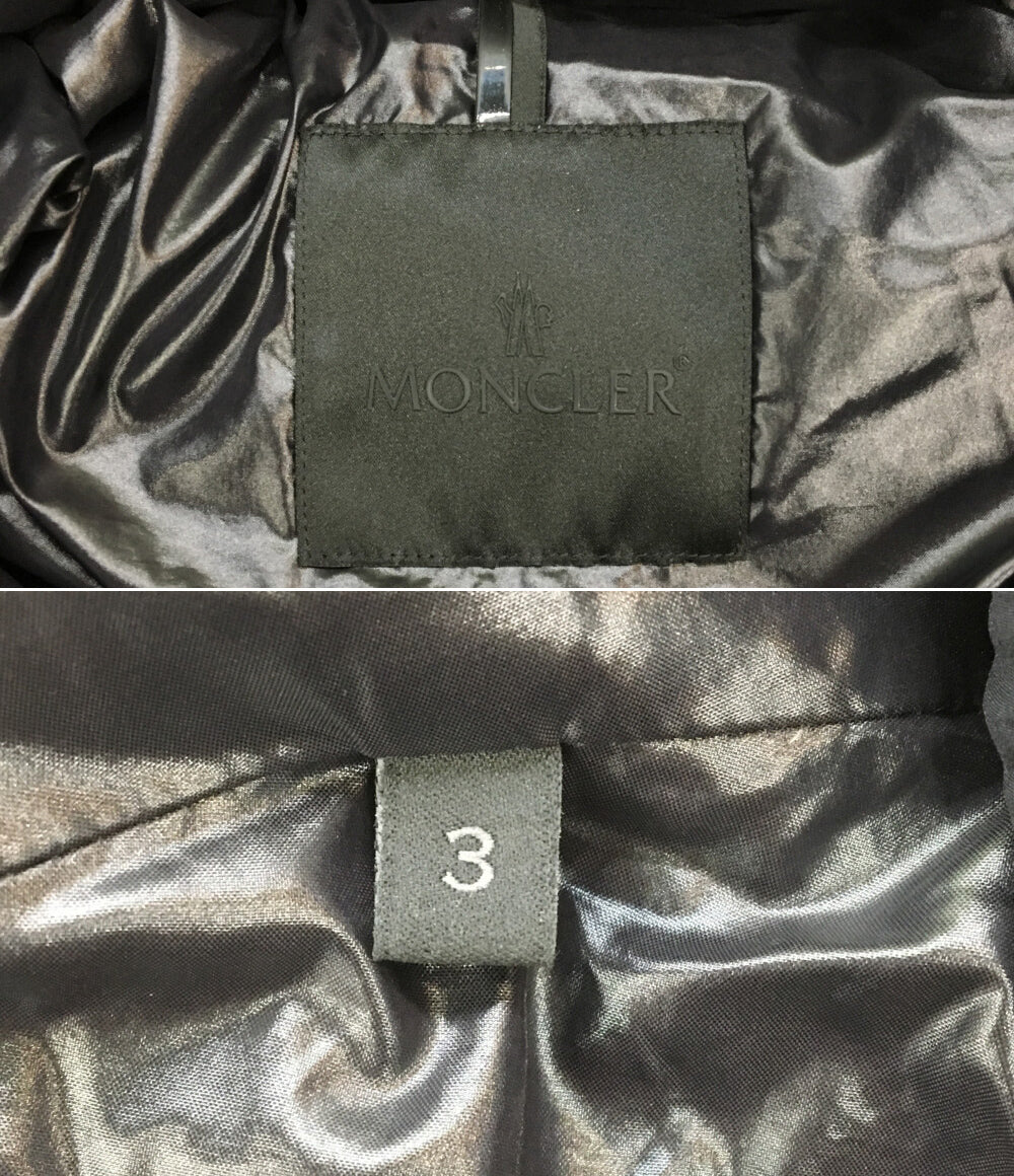 MONCLER ダウンジャケット ブラック フーディ メンズ SIZE 3 モンクレール