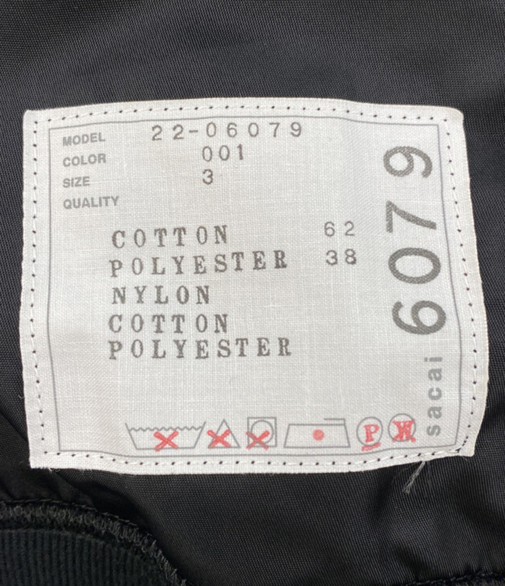 サカイ ドッキングパーカー スポンジスウェット 22-06079 レディース SIZE 3 sacai