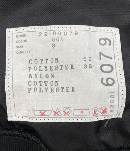 サカイ ドッキングパーカー スポンジスウェット 22-06079 レディース SIZE 3 sacai