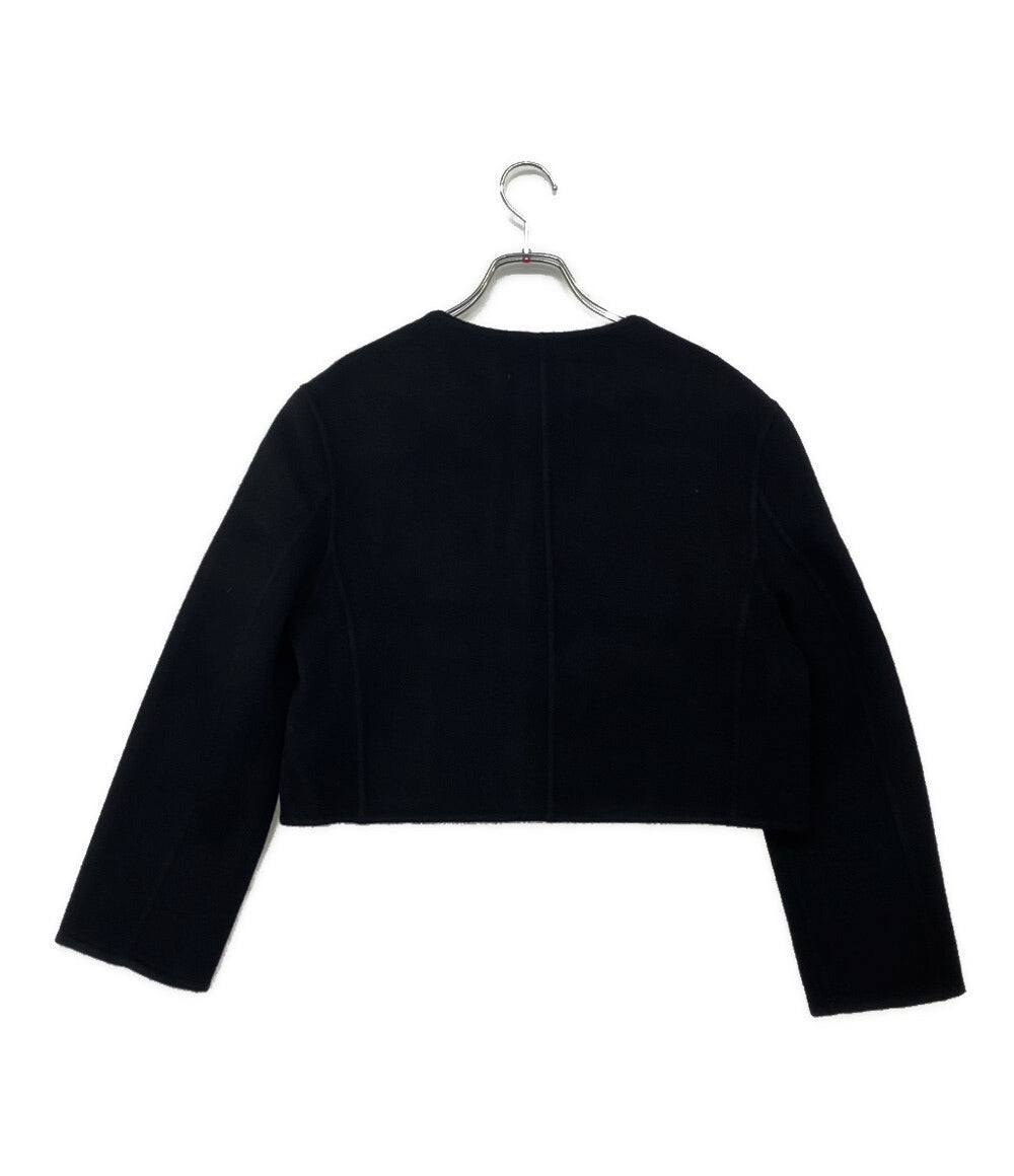 FOXEY BOUTIQUE ジャケット カシミヤ ブラック ショート レディース SIZE 38 フォクシー
