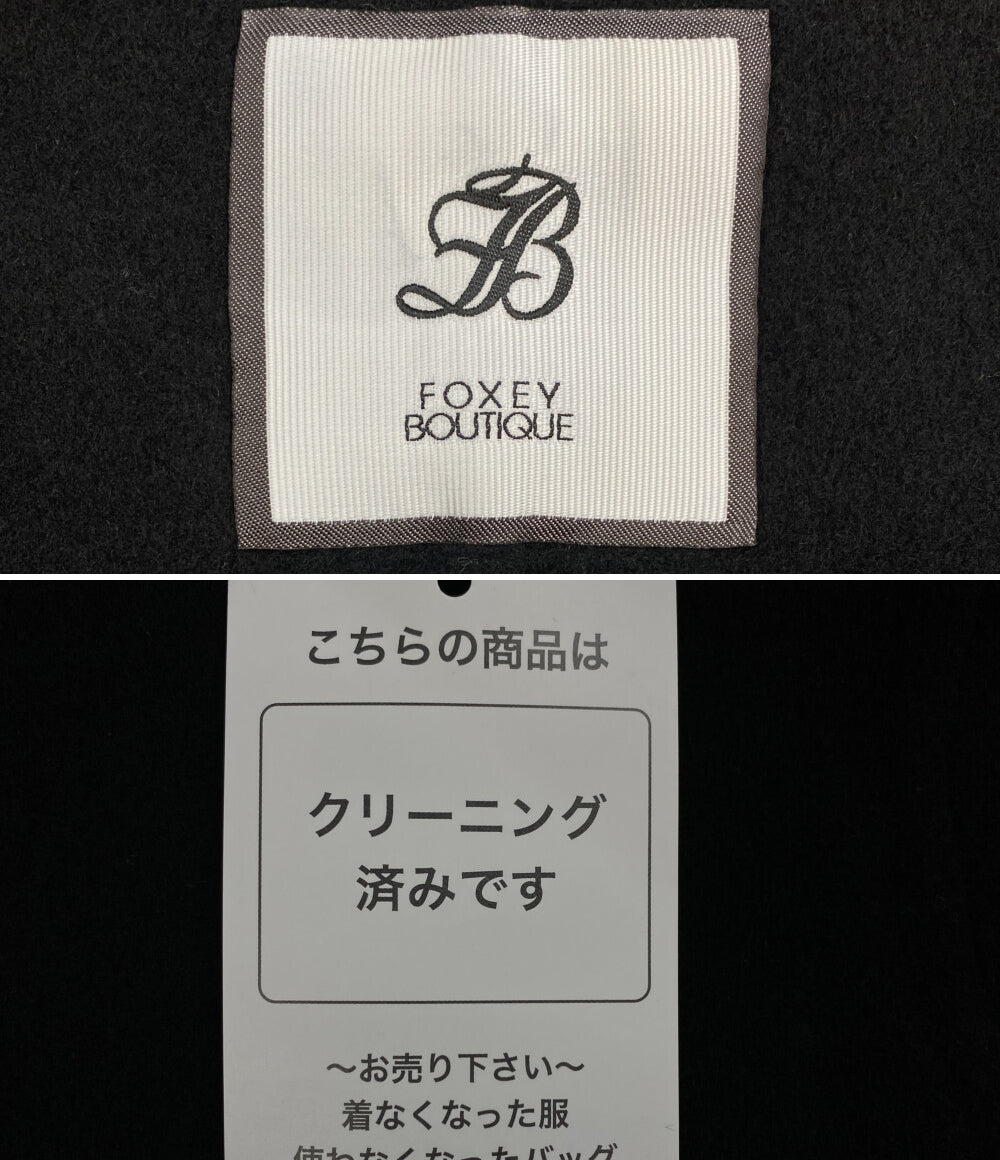 FOXEY BOUTIQUE ジャケット カシミヤ ブラック ショート レディース SIZE 38 フォクシー