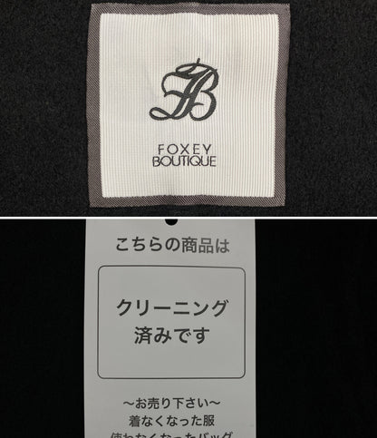 FOXEY BOUTIQUE ジャケット カシミヤ ブラック ショート レディース SIZE 38 フォクシー