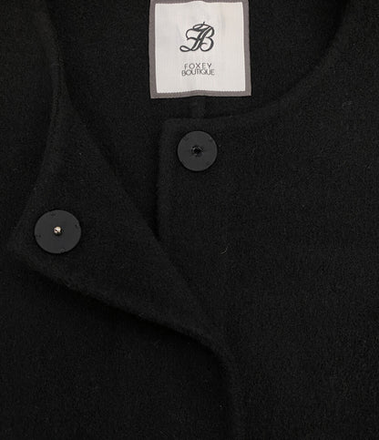 FOXEY BOUTIQUE ジャケット カシミヤ ブラック ショート レディース SIZE 38 フォクシー