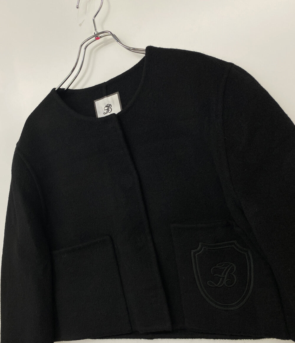 FOXEY BOUTIQUE ジャケット カシミヤ ブラック ショート レディース SIZE 38 フォクシー