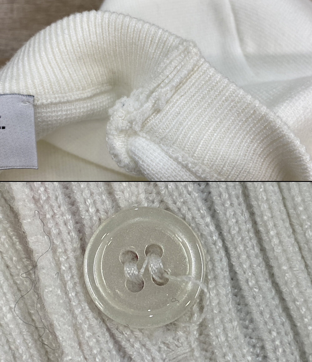 THOM BROWNE ホワイト ストライプ 長袖ニット 新品同様】トムブラウン アシンメトリー クルーネック ニット セーター