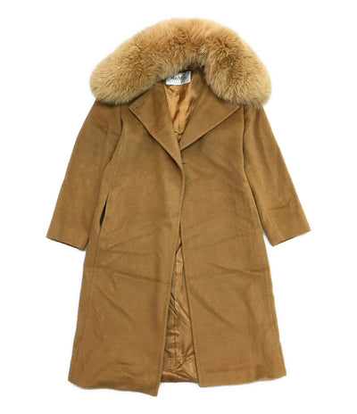 MAX MARA ファーガウンコート キャメル レディース SIZE 40 マックスマーラ