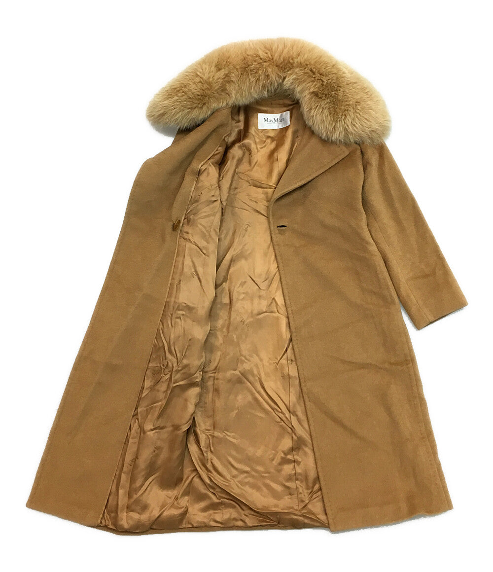 MAX MARA ファーガウンコート キャメル レディース SIZE 40 マックスマーラ
