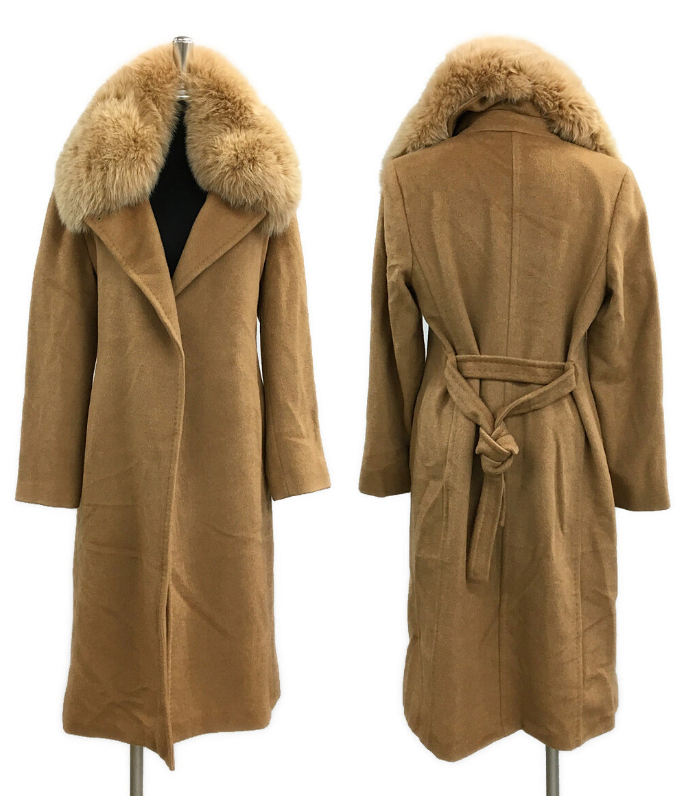 MAX MARA ファーガウンコート キャメル レディース SIZE 40 マックスマーラ