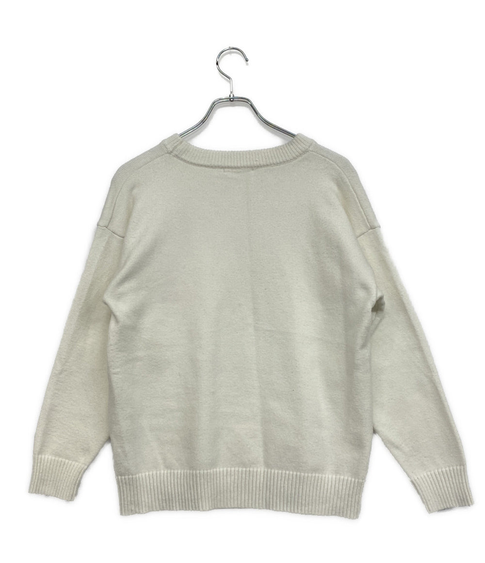 あ*み様 新品未使用　BRIEFING アイボリー 長袖セーター 無印良品（MUJI） ニット セーター 婦人 洗えるミラノリブ編みクルー