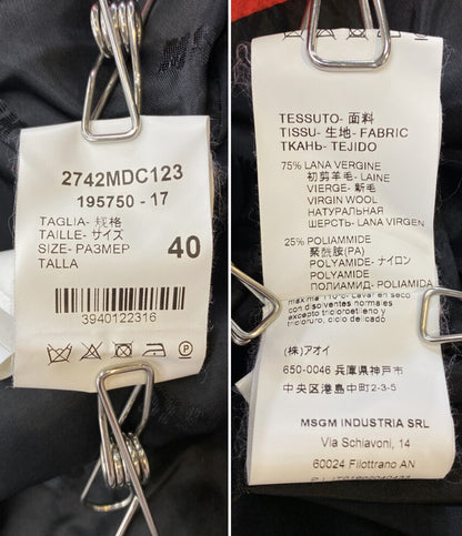 MSGM ロングコート 2742MDC123 レディース SIZE 40 エムエスジーエム
