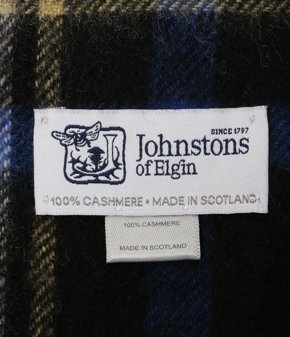 ジョンストンズオブエルガン カシミヤストール ハウスチェック レディース JOHNSTONS OF ELGIN