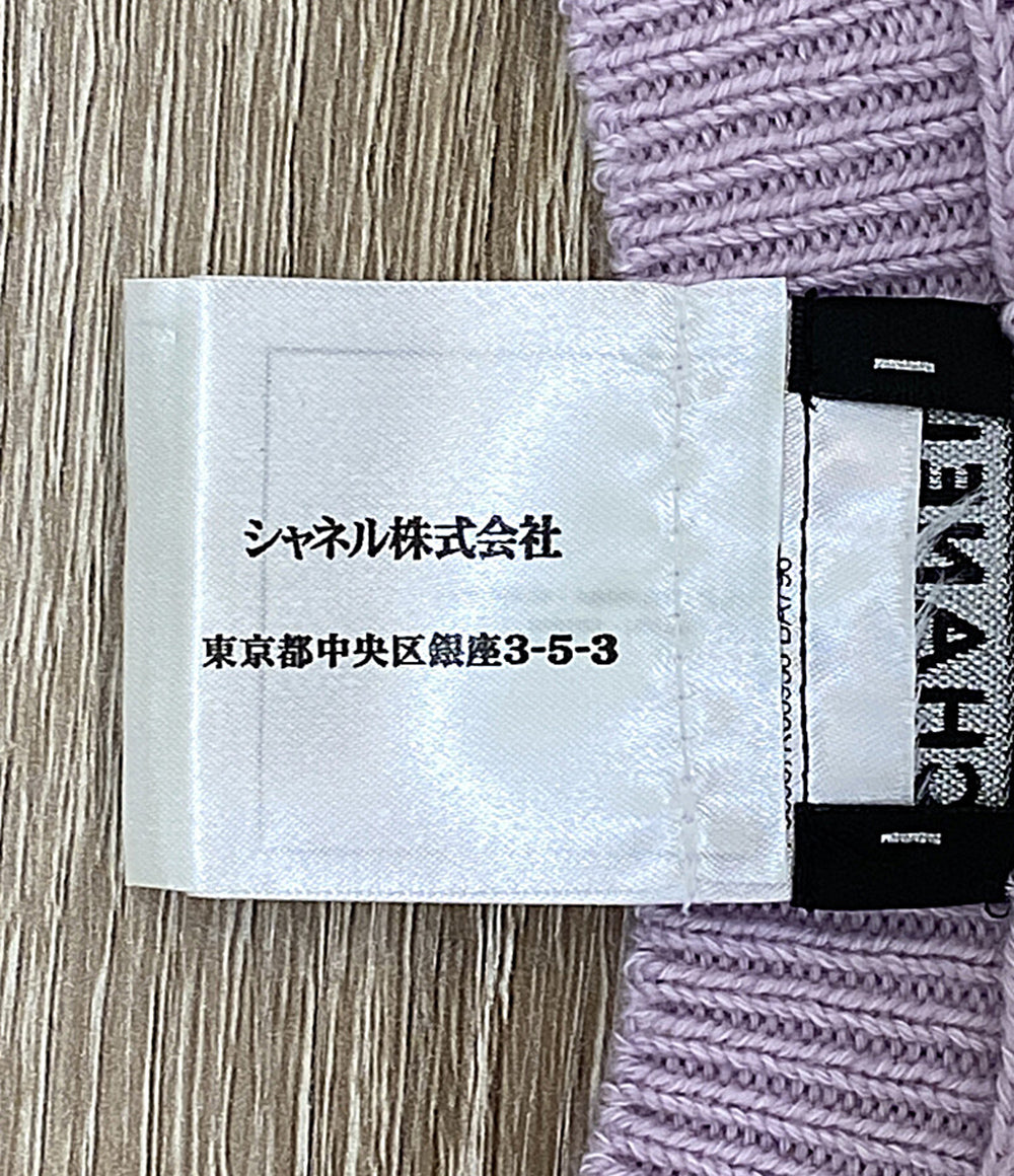 シャネル ノースリーブパールワンピース パープル P53637 レディース SIZE 34 CHANEL