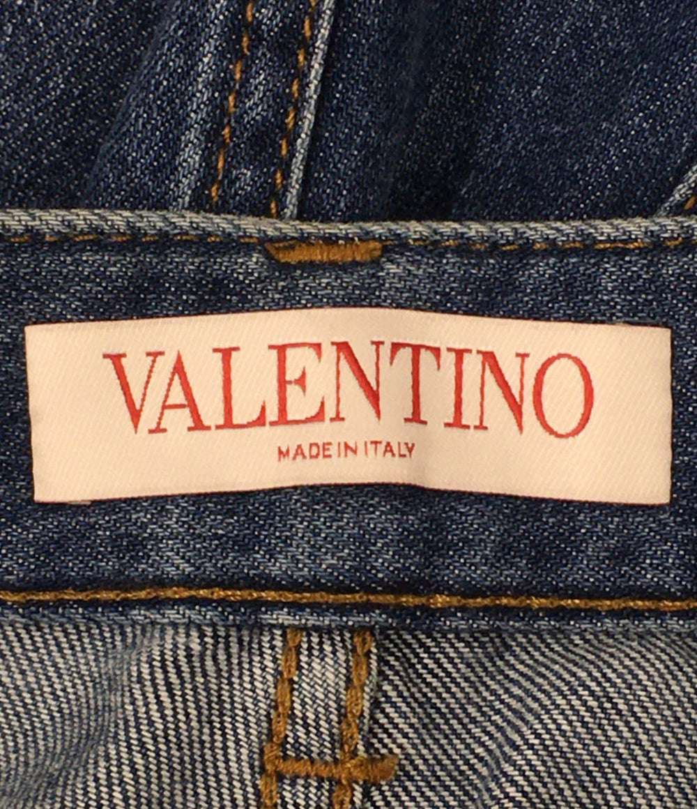 ヴァレンチノ デニムパンツ ロゴ パッチ ストレートレッグ レディース SIZE 24 VALENTINO
