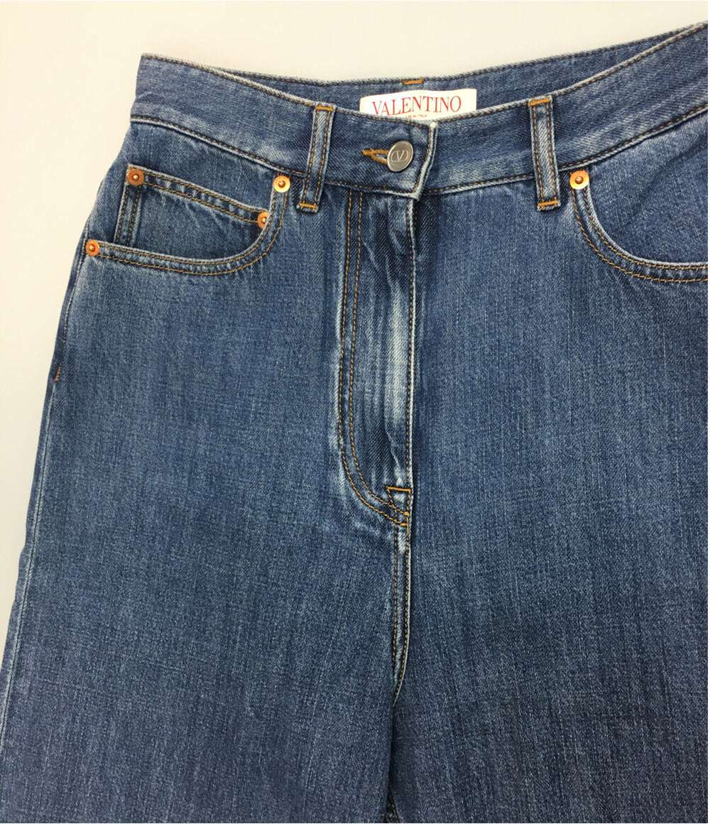 ヴァレンチノ デニムパンツ ロゴ パッチ ストレートレッグ レディース SIZE 24 VALENTINO