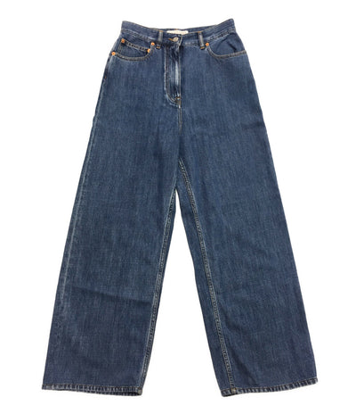 ヴァレンチノ デニムパンツ ロゴ パッチ ストレートレッグ レディース SIZE 24 VALENTINO