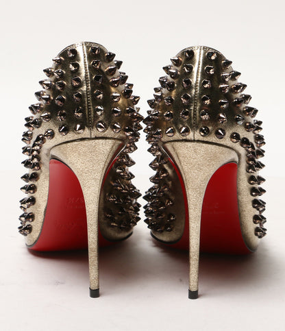 美品 Christian Louboutin パンプス ゴールド レディース SIZE 37.5 クリスチャンルブタン