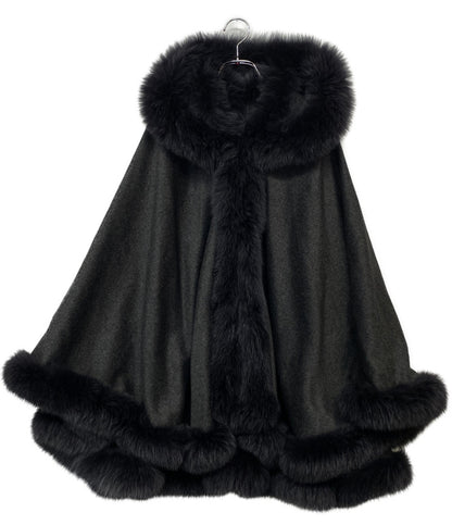 美品 サガファーズ ポンチョ ピュアカシミア KC0069 レディース SIZE M SAGAFURS