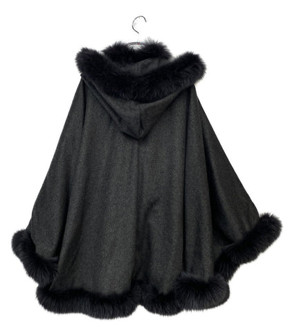 美品 サガファーズ ポンチョ ピュアカシミア KC0069 レディース SIZE M SAGAFURS