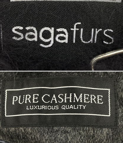 美品 サガファーズ ポンチョ ピュアカシミア KC0069 レディース SIZE M SAGAFURS