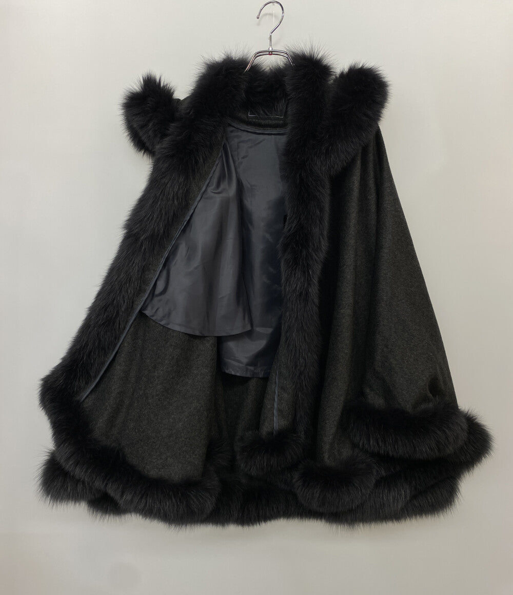 美品 サガファーズ ポンチョ ピュアカシミア KC0069 レディース SIZE M SAGAFURS