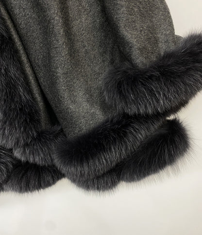 美品 サガファーズ ポンチョ ピュアカシミア KC0069 レディース SIZE M SAGAFURS