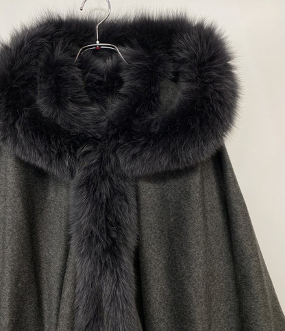 美品 サガファーズ ポンチョ ピュアカシミア KC0069 レディース SIZE M SAGAFURS