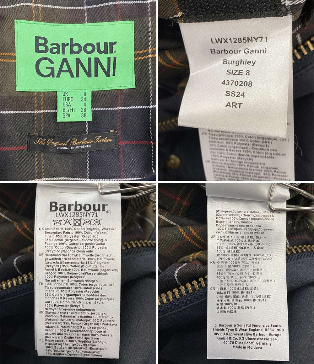 バブアー ガニー ロングコート フーディ レディース SIZE 8 BARBOUR×GANNI BURGHLEY