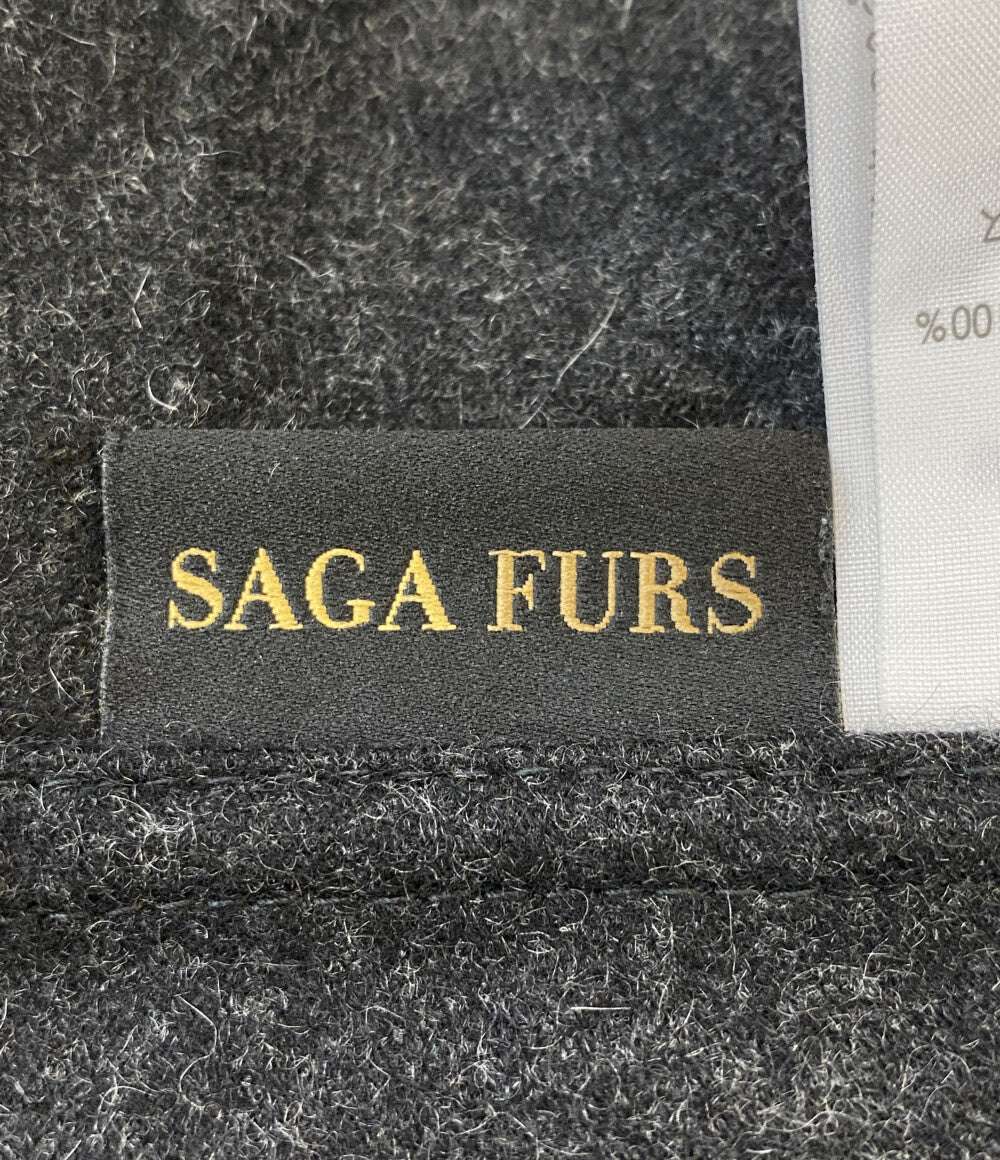 サガファーズ ポンチョ カシミヤ100 フォックスファー J-6103 レディース SIZE M-L SAGA FURS