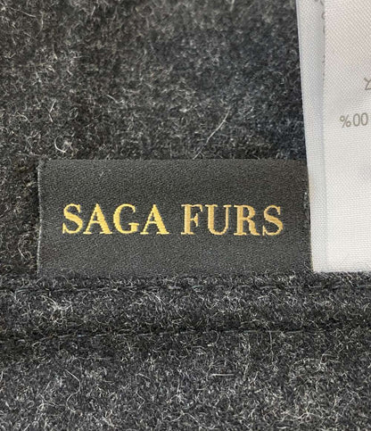 サガファーズ ポンチョ カシミヤ100 フォックスファー J-6103 レディース SIZE M-L SAGA FURS
